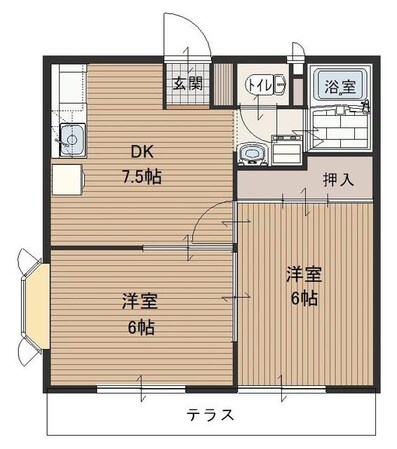 狭山ケ丘駅 徒歩10分 1階の物件間取画像